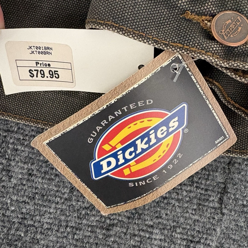 New Vintage Y2K Dickies X Doc Martens Gray Detroit Canvas Jacket Workwear Sz XL - Picture 4 of 14